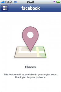 Facebook Places Iphone